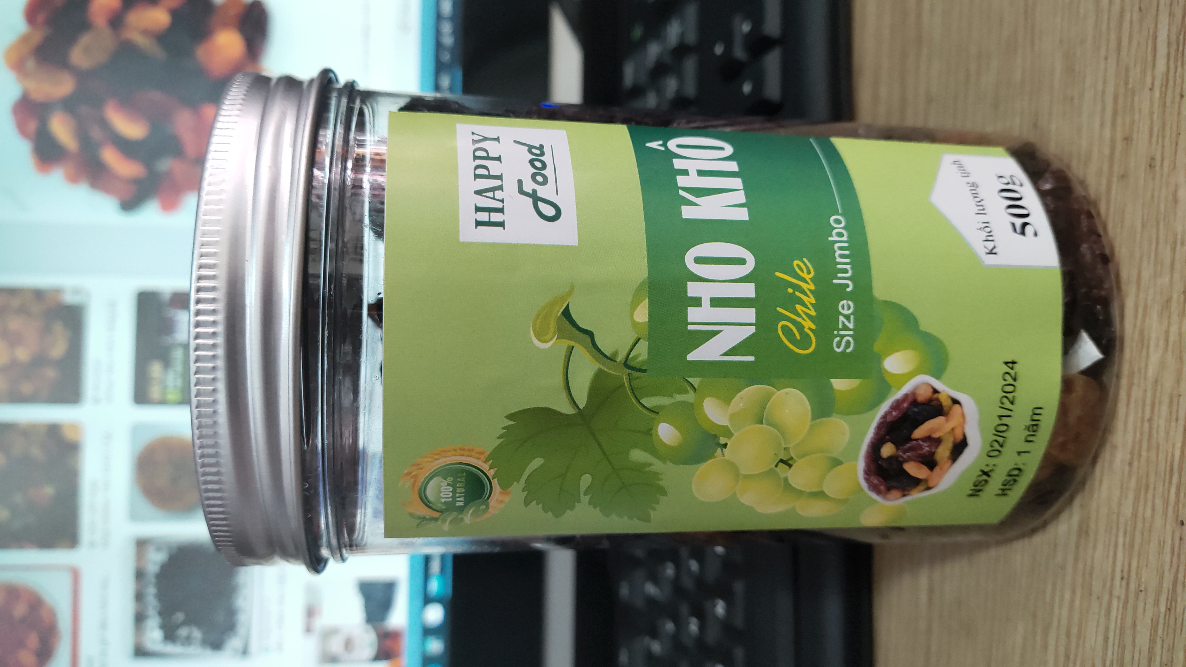 Nho CHILE sấy khô 3 màu 500gr